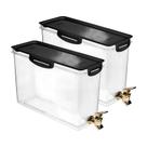 Kit 2 Pote Reservatório De Água Geladeira Torneira 6 Litros Suqueira