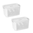Kit 2 Pote Slim Hermético Escorredor Interno Trava 4.470ml - Paramont