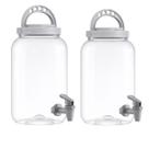 Kit 2 Pote Suqueira 3,6L com Alça Multiuso Pote Lavandeira Produto de Limpeza -