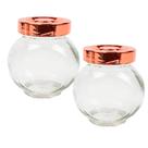 Kit 2 Potes 180ml Vidro Potinho Porta Tempero Condimento
