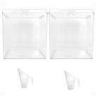 Kit 2 Potes Acrílico Quadrado c/ Tampa 7,4l + Conchas 100ml