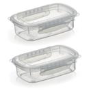 Kit 2 Potes Alimentos 270 ML Com Tampa e Travas Transparente