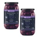 Kit 2 Potes Azeitona Kalamata Grega sem Caroço Members Mark 520g Vidro Premium Gourmet