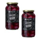 Kit 2 Potes Azeitona Preta Members Mark 500g Vidro com Caroço, Sabor Tradicional