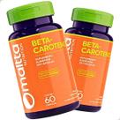 Kit 2 Potes Betacaroteno 120 Capsulas Vitamina A Suplemento Alimentar Bronzeamento Óleo Natural Duom