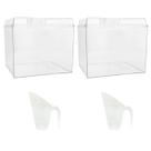 Kit 2 Potes Cereais Quadrado com Tampa 3,3lts+ Conchas 300ml