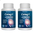 Kit 2 Potes Colag II + Condro Suplemento Alimentar Natural 120 Capsulas Colágeno Tipo 2 100% Puro Vitamina Original Premium
