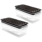 Kit 2 Potes com Ralador 860ml para Alimentos Super Vedação
