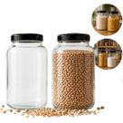 Kit 2 Potes de Vidro 3 Litros com Tampa Plástica BPA Free Kit 2 Potes de Vidro 3 Litros com Tampa Plástica BPA Free