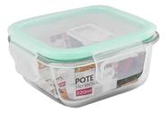Kit 2 Potes de Vidro 320ml Tampa Hermética