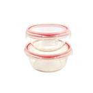 Kit 2 Potes De Vidro 400ml Tampa Hermética