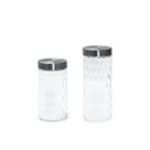 Kit 2 potes de vidro com tampa inox bolhas redondo 1700ml e 2200ml - Mozcada