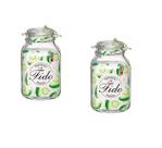 Kit 2 Potes de Vidro Hermético Original FIDO Terrina 3000 ml Ø 13,5 mm Multiuso