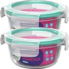 Kit 2 Potes de Vidro Hermetico Resistente Alta Temperatura Reforçado Aguenta Calor Varios Tamanhos
