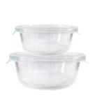 Kit 2 Potes de Vidro Redondo Com Tampa 620ml e 950ml - Mor