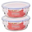 Kit 2 Potes De Vidro Redondo Tampa Hermética 720ML Alimentos