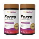 Kit 2 Potes Ferro Ácido Fólico 60 Cápsulas Fitoprime