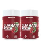 Kit 2 Potes Guaraná em Pó Suplemento Energia Foco Natural Sabor 100% Puro Original Proteína Natunéctar 80g