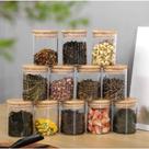 Kit 2 Potes Hermético de Vidro com Tampa de Bambu Organizador de Alimentos Mantimentos 200ml
