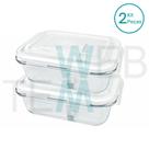 Kit 2 Potes Hermético Marmita de Vidro Retangular Com Divisória 1010ml Com Tampa BPA Free: Cozinha Organizada, Sustentabilidade e Alimentos Frescos