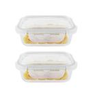 Kit 2 Potes Hermético Vidro Marmita Micro-ondas 1520ml