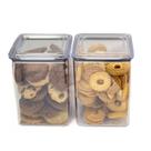 Kit 2 Potes Herméticos 1,1 Litros Cristal Porta Mantimentos Qualyplas