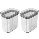 Kit 2 Potes Herméticos 1,5L Porta Mantimentos Plástico Ou Transparente Kit 2 Potes Herméticos 1,5L Porta Mantimentos Plástico Ou Transparente
