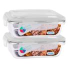Kit 2 Potes Hermeticos com Tampa 370ML Pequeno Lanche Marmita