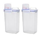 Kit 2 Potes Herméticos de 1,8L para Armazenar Alimentos