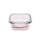Kit 2 Potes Herméticos De Vidro Borosilicato Quadrado 800ml