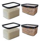 Kit 2 Potes Herméticos Empilháveis Ideal p/ Arroz, Feijão e Cereais Resistente e Prático p/ Cozinha Kit 2 Potes Herméticos Empilháveis Ideal p/ Arroz, Feijão e Cereais Resistente e Prático p/ Cozinha