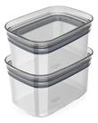 Kit 2 Potes Herméticos Empilhável Quadrado 650ml - Ou