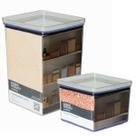 Kit 2 Potes Herméticos Lumini Paramount Porta Arroz e Feijão