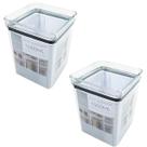 Kit 2 Potes Herméticos Lumini Quadrado 1,000 ML