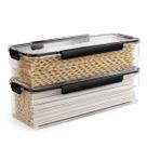 Kit 2 Potes Herméticos Organizador Empilhavel Mantimentos Com Lacre Vedação Casa Cozinha Organização Decoração Kit 2 Potes Herméticos Organizador Empilhavel Mantimentos Com Lacre Vedação Casa Cozinha Organização Decoração