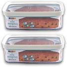 Kit 2 Potes Herméticos para Bolo de Forma 1.5L Acrílico Transparente Helsim