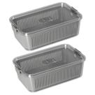 Kit 2 Potes Herméticos Slim Multiuso 2.570 ML Cinza