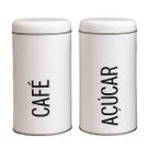 Kit 2 Potes Latas Para Café e Açucar Com e Sem Alça Escolha Seu Modelo Kit 2 Potes Latas Para Café e Açucar Com e Sem Alça Escolha Seu Modelo