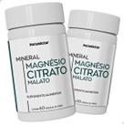 Kit 2 Potes Magnésio Malato e Citrato 120 Capsulas 500mg Natunéctar Alta absorção Complexo 2 em 1 Sem sabor