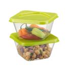 Kit 2 Potes Marmita Recipiente Alimentos C/Tampa 500ML Keita