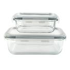 Kit 2 Potes Marmitas de Vidro Hermético Vedação