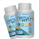 Kit 2 Potes Natuvit+ Suplemento Alimentar Original Natunectar Vitamina A B6 B12 C D E K Natural 100% 120 Capsulas