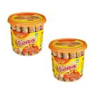 Kit 2 Potes Paçoca de Rolha 50 Unidades 750 Gramas Tubitos