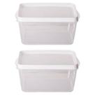 Kit 2 Potes Para Alimentos Retangular 13,5x9x9,7 Cm 810 ML