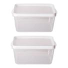 Kit 2 Potes Para Alimentos Retangular 20x13,5x7,5 Cm 1.600ML