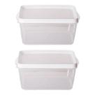 Kit 2 Potes Para Alimentos Retangular 20x13,5x7,5 Cm 1.600ML