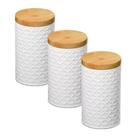 Kit 2 Potes Porta Mantimentos Café Açúcar Chá Lata Redondas