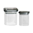 Kit 2 Potes Quadrado Hermético Porta Mantimentos Organiza