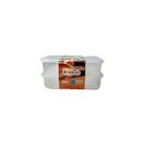 Kit 2 Potes Retangular Raso Tamanho P 500ml Nitron