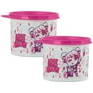 Kit 2 Potes Tupper Redondinha Kids Arlequina 500ml Kit 2 Potes Tupper Redondinha Kids Arlequina 500ml